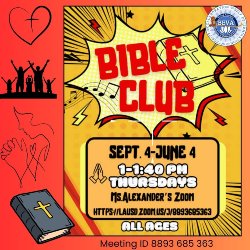 bible club flyer